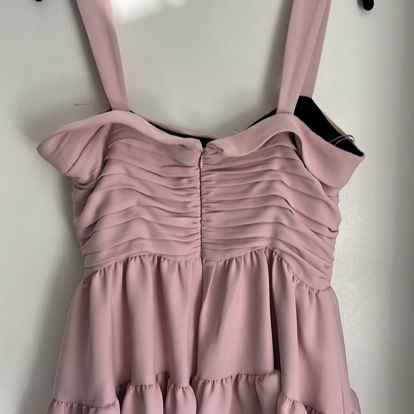 Zara Pink Ruffle Mini Dress - Picture 3 of 4